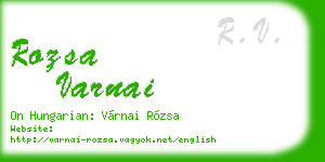 rozsa varnai business card